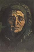 Vincent Van Gogh, Head of a Peasant Woman with Dard Cap (nn014)